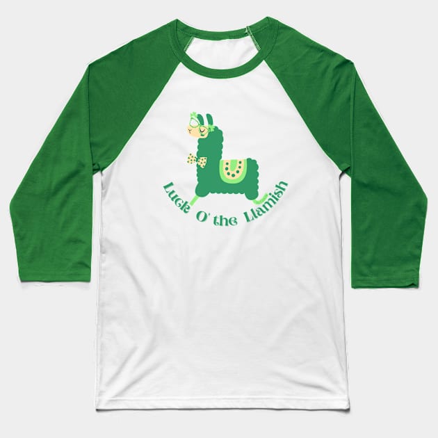 Luck O' the Llamish Baseball T-Shirt by The Farm.ily